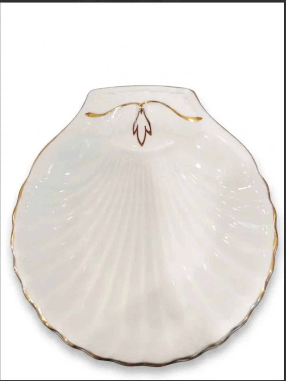 Vintage Foley Bone China Shell Dishes Stoniers Liverpool Gold Trim Set of 5